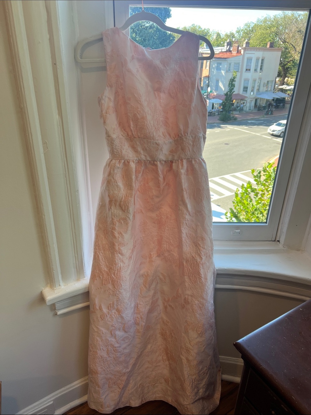 Women's Pink Floral Jacquard Dress. Lula Kate size 4
